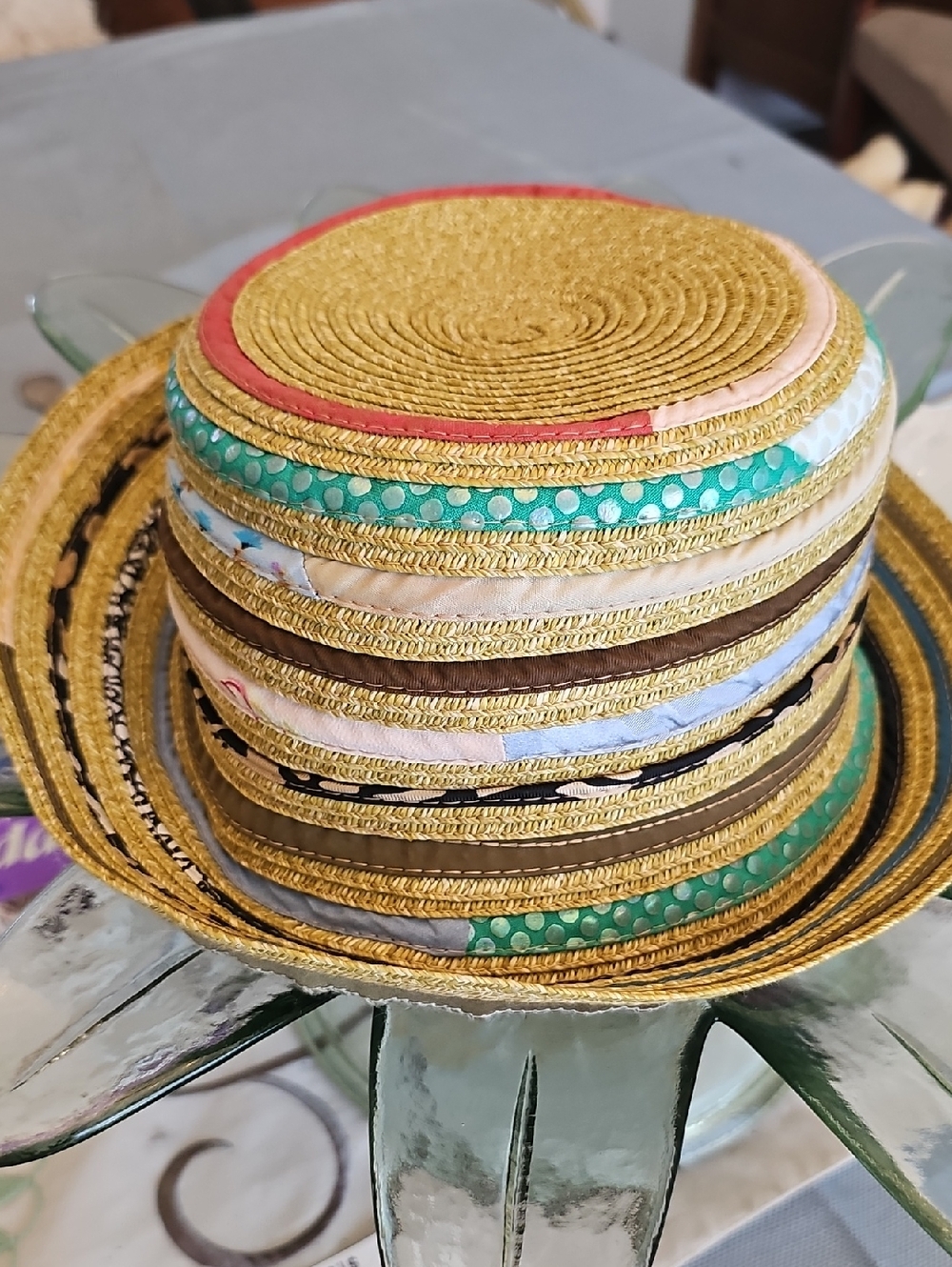 Daniele Meucci Boho Multicolor Straw Hat Made In Italy